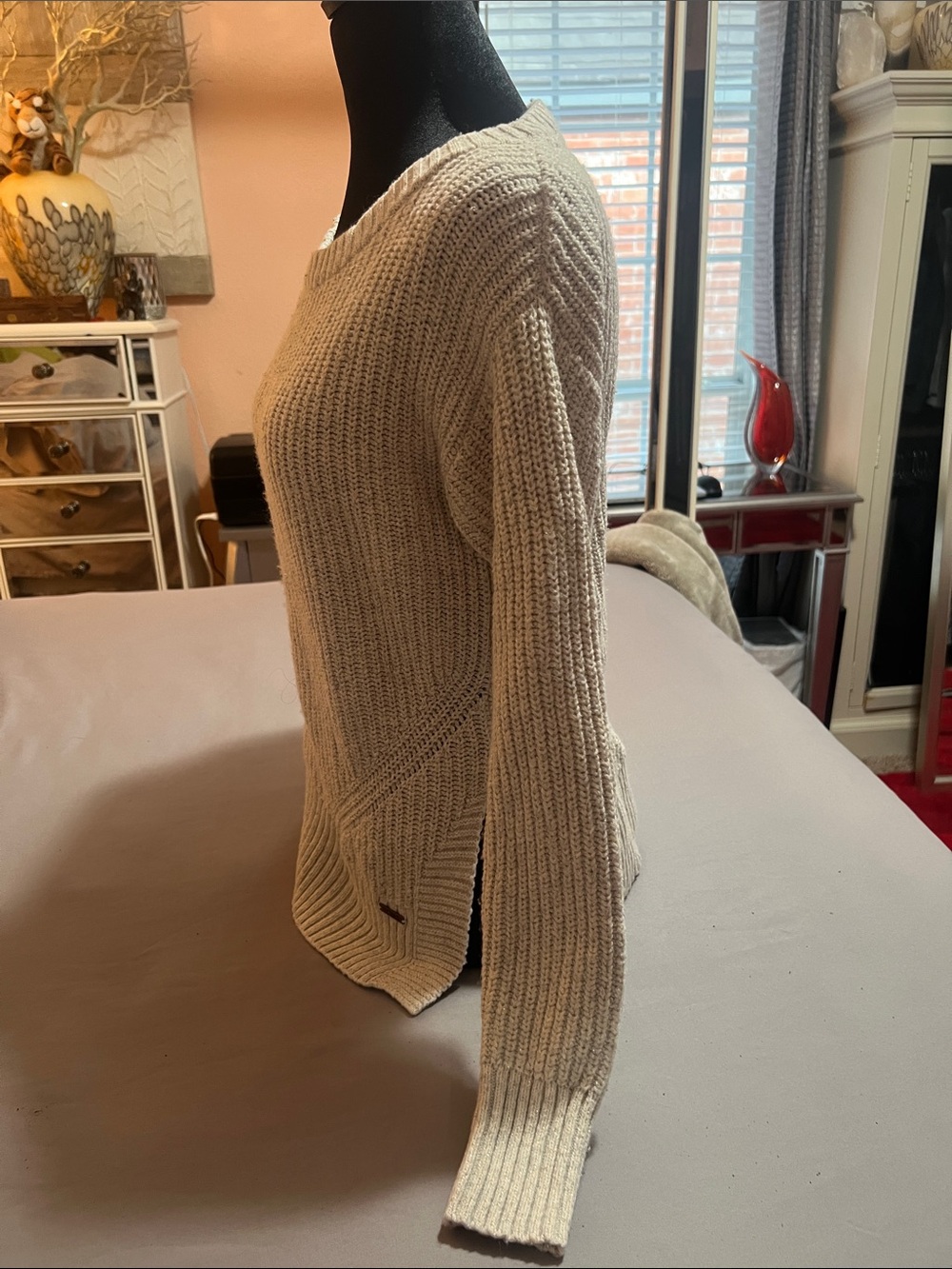 Toms Cream Ribbed Crewneck Sweater - Picture 2 of 9